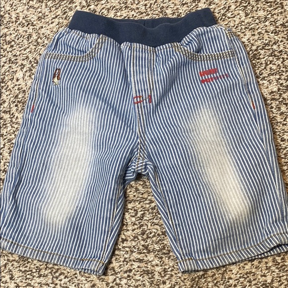 Hush Puppies Blue and White Striped Shorts Casual Summer Wear - Picture 6 of 6